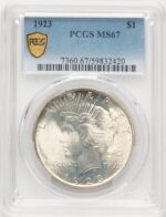 1923 Peace Dollar PCGS MS67