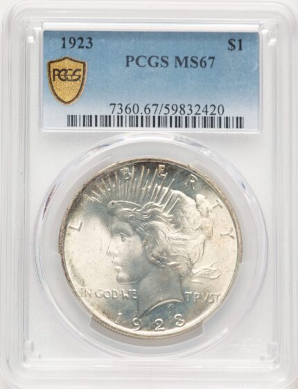 1923 Peace Dollar PCGS MS67