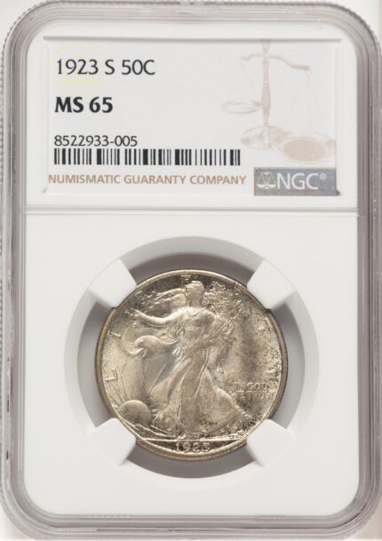 1923-S 50C Walking Liberty Half Dollar NGC MS65
