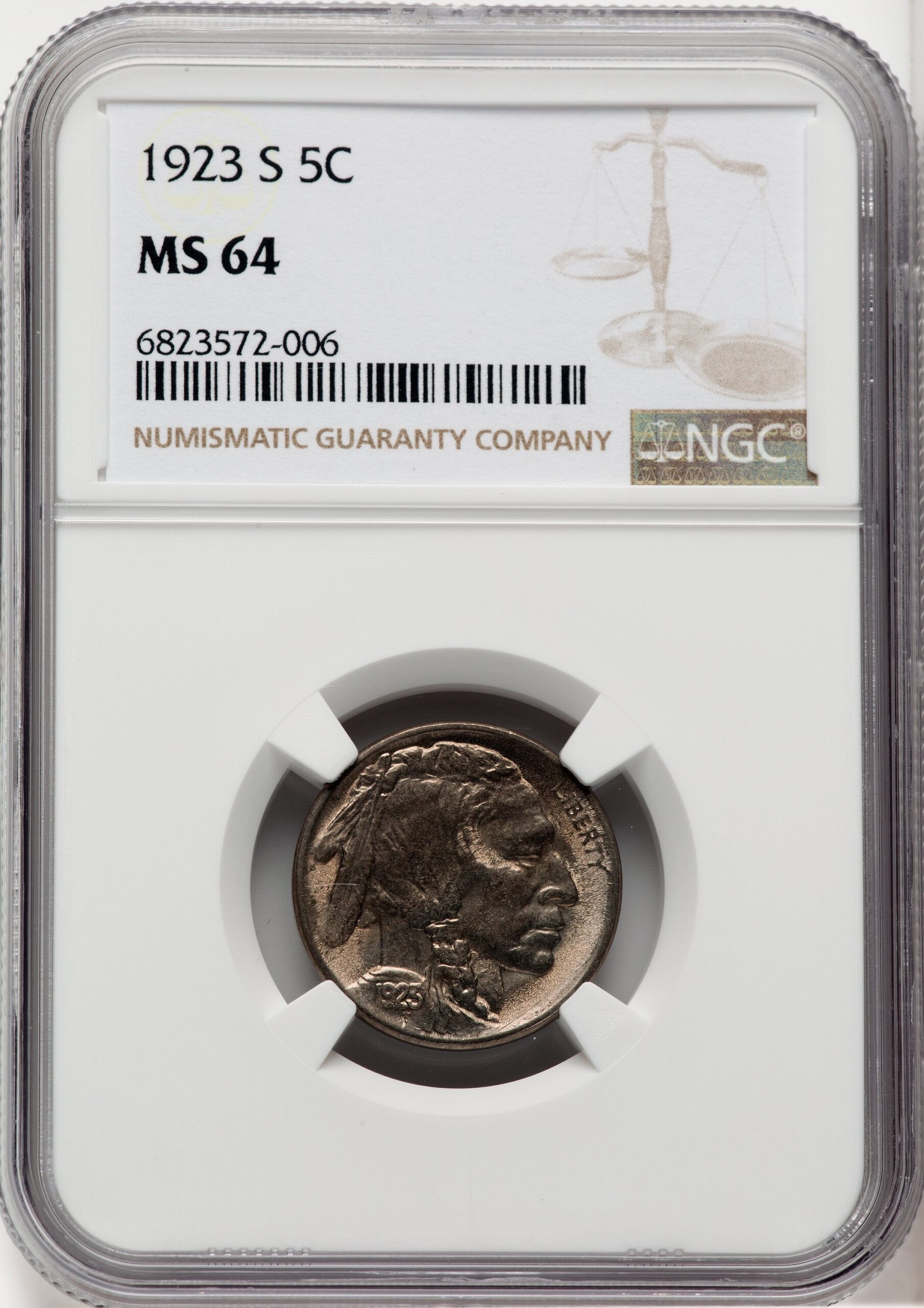 1923-S 5C Buffalo Nickel NGC MS64 1923-S 5C Buffalo Nickel NGC MS64