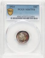 1924 10C FB Mercury Dime PCGS MS67