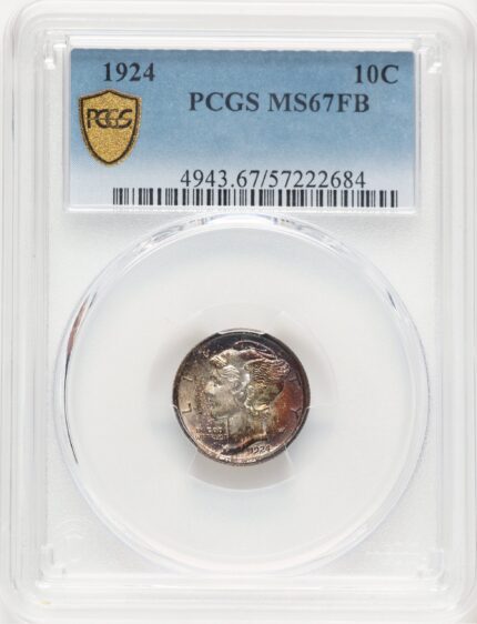 1924 10C FB Mercury Dime PCGS MS67