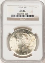 1924 Peace Dollar NGC MS66 (779791006)