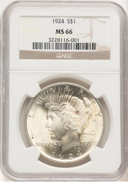 1924 Peace Dollar NGC MS66 (779791006)