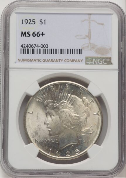 1925 Peace Dollar NGC MS66+ (507436021)