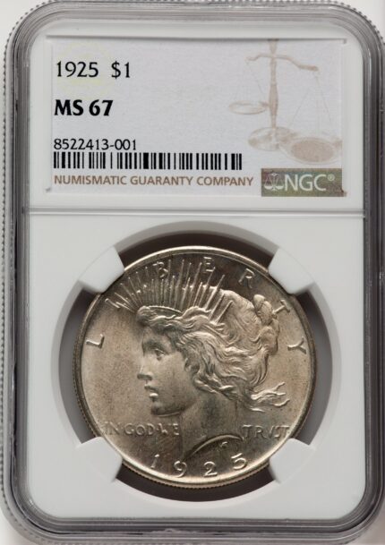 1925 Peace Dollar NGC MS67 (775893005)