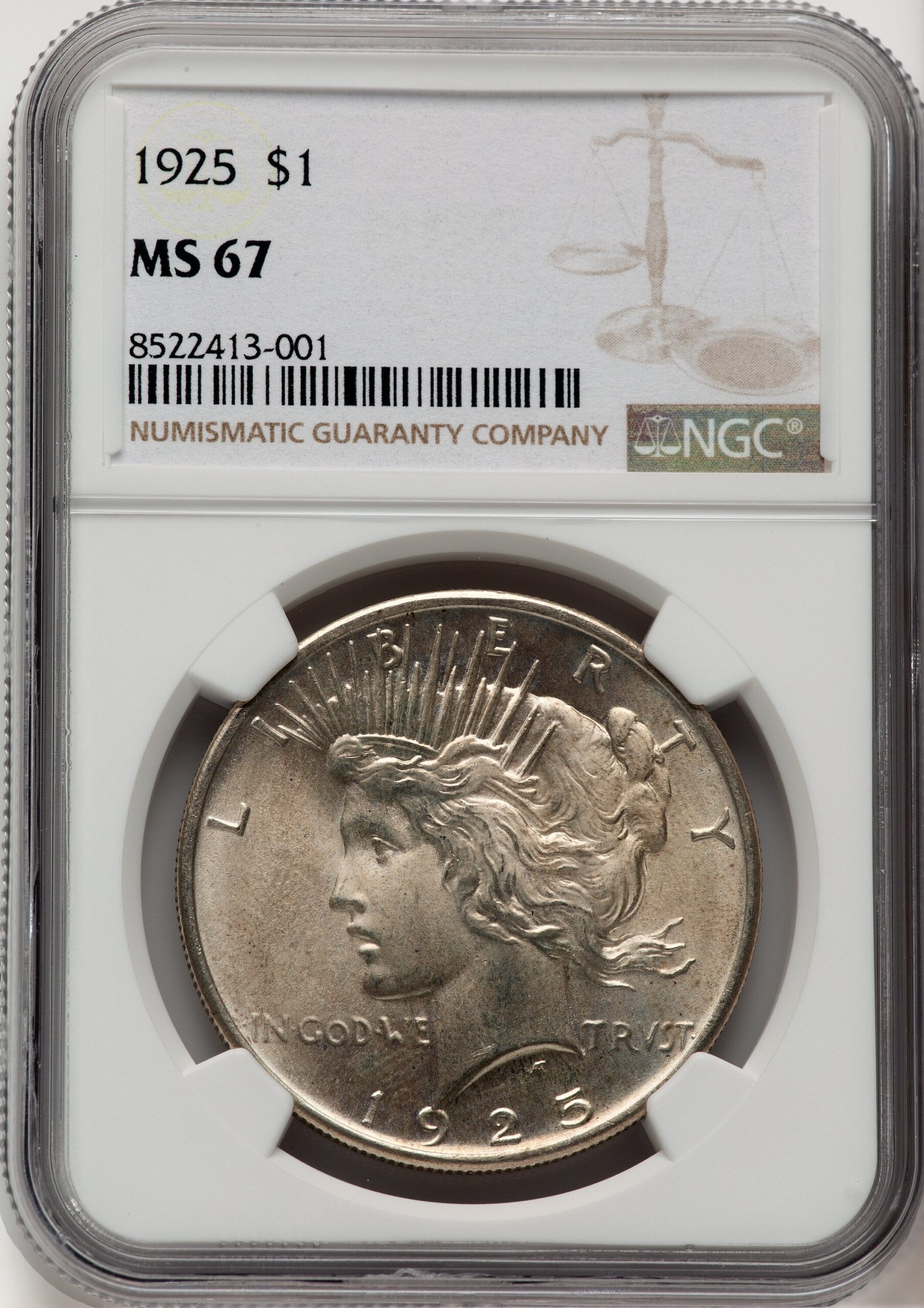 1925 Peace Dollar NGC MS67 (775893005) 1925 Peace Dollar NGC MS67 (775893005)