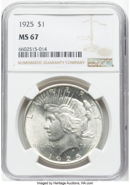 1925 Peace Dollar NGC MS67 (779822008)