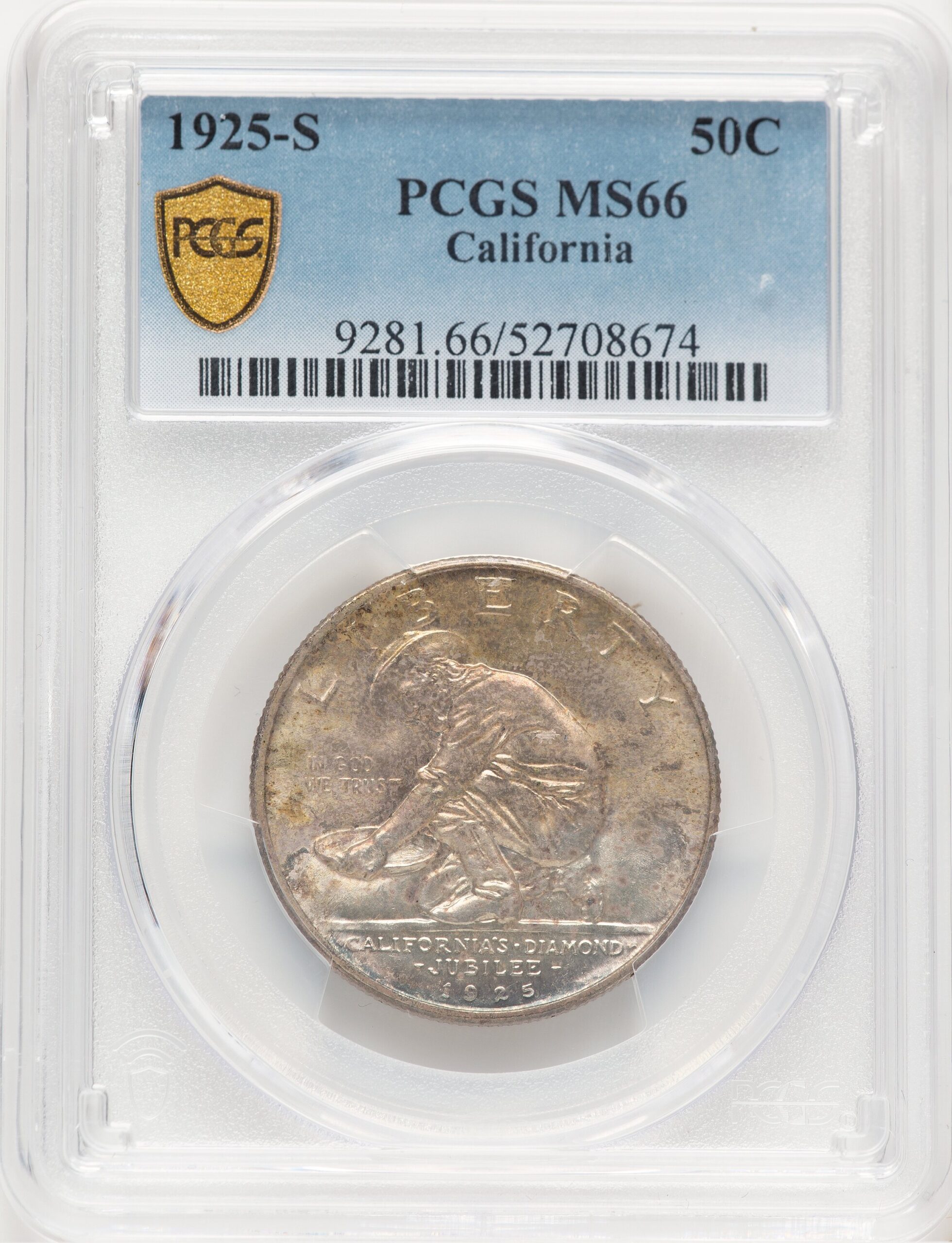 1925-S 50C California Commemorative Silver PCGS MS66 1925-S 50C California Commemorative Silver PCGS MS66