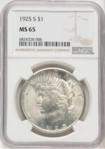 1925-S Peace Dollar NGC MS65 (777392001)
