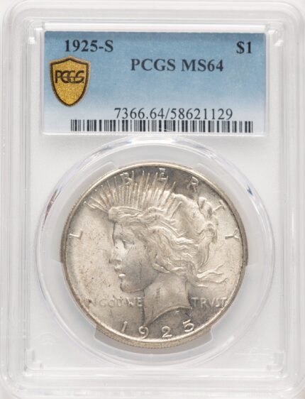 1925-S Peace Dollar PCGS MS64 (507435009)