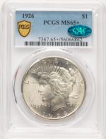 1926 CAC Peace Dollar PCGS MS65+