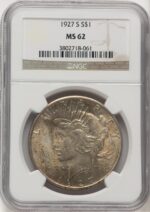 1927-S Peace Dollar NGC MS62