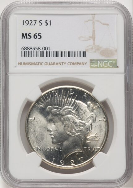 1927-S Peace Dollar NGC MS65 (776659003)