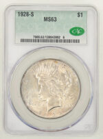 1928-S $1 Peace Dollar CAC MS63