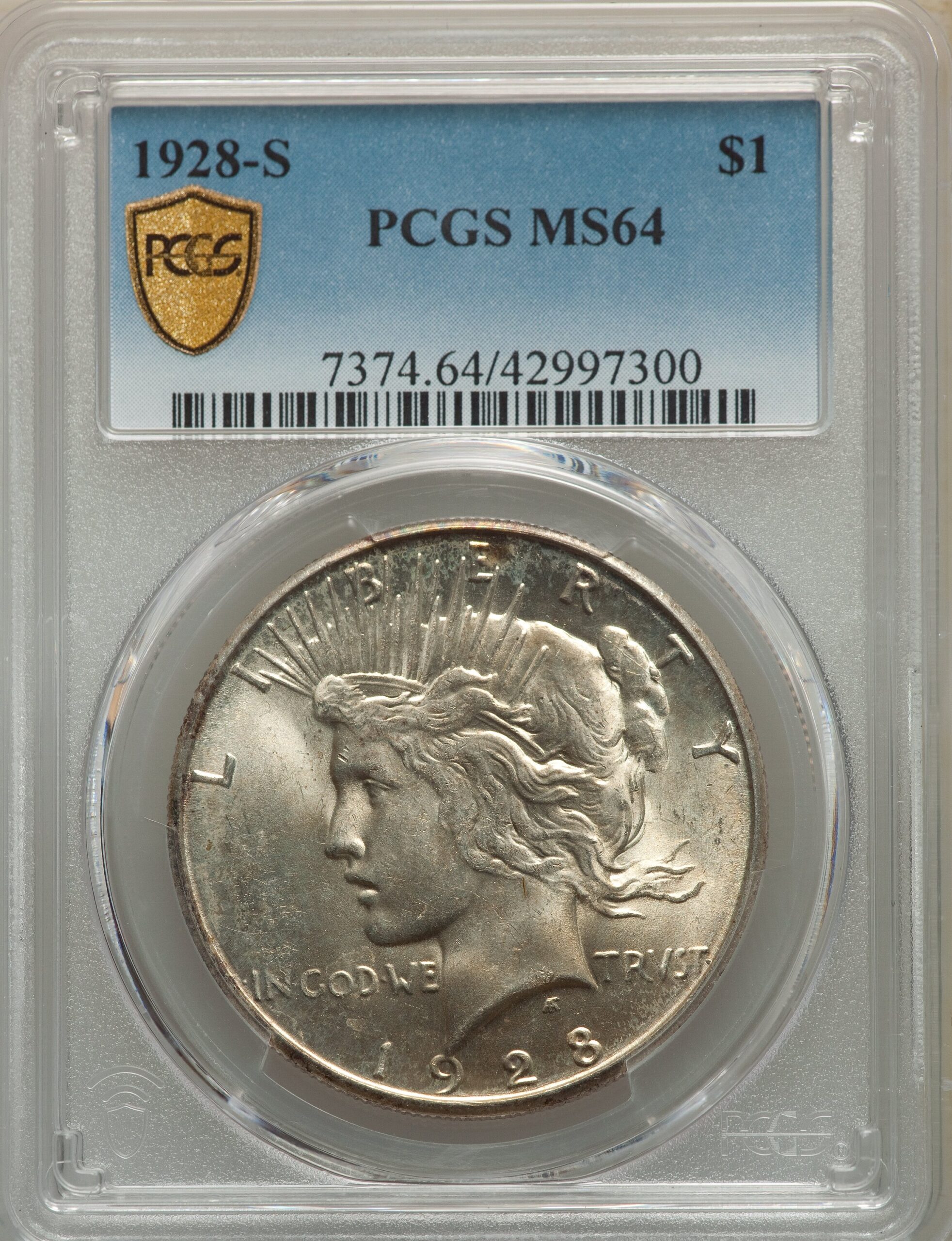 1928-S Peace Dollar PCGS MS64 1928-S Peace Dollar PCGS MS64