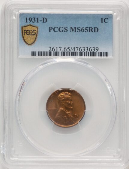1931-D 1C RD Lincoln Cent PCGS MS65 (777581024)