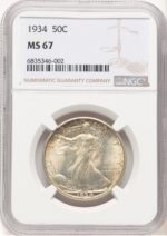 1934 50C Walking Liberty Half Dollar NGC MS67 (779279005)