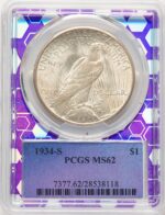 1934-S Peace Dollar PCGS MS62 (780677006)