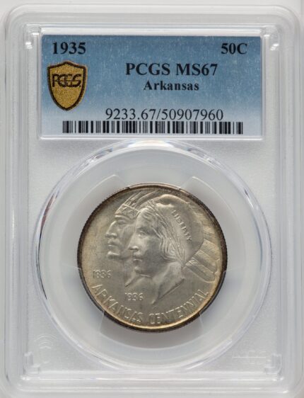 1935 50C Arkansas Commemorative Silver PCGS MS67 (769927002)