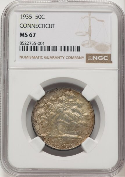 1935 50C Connecticut Commemorative Silver NGC MS67 (776347021)