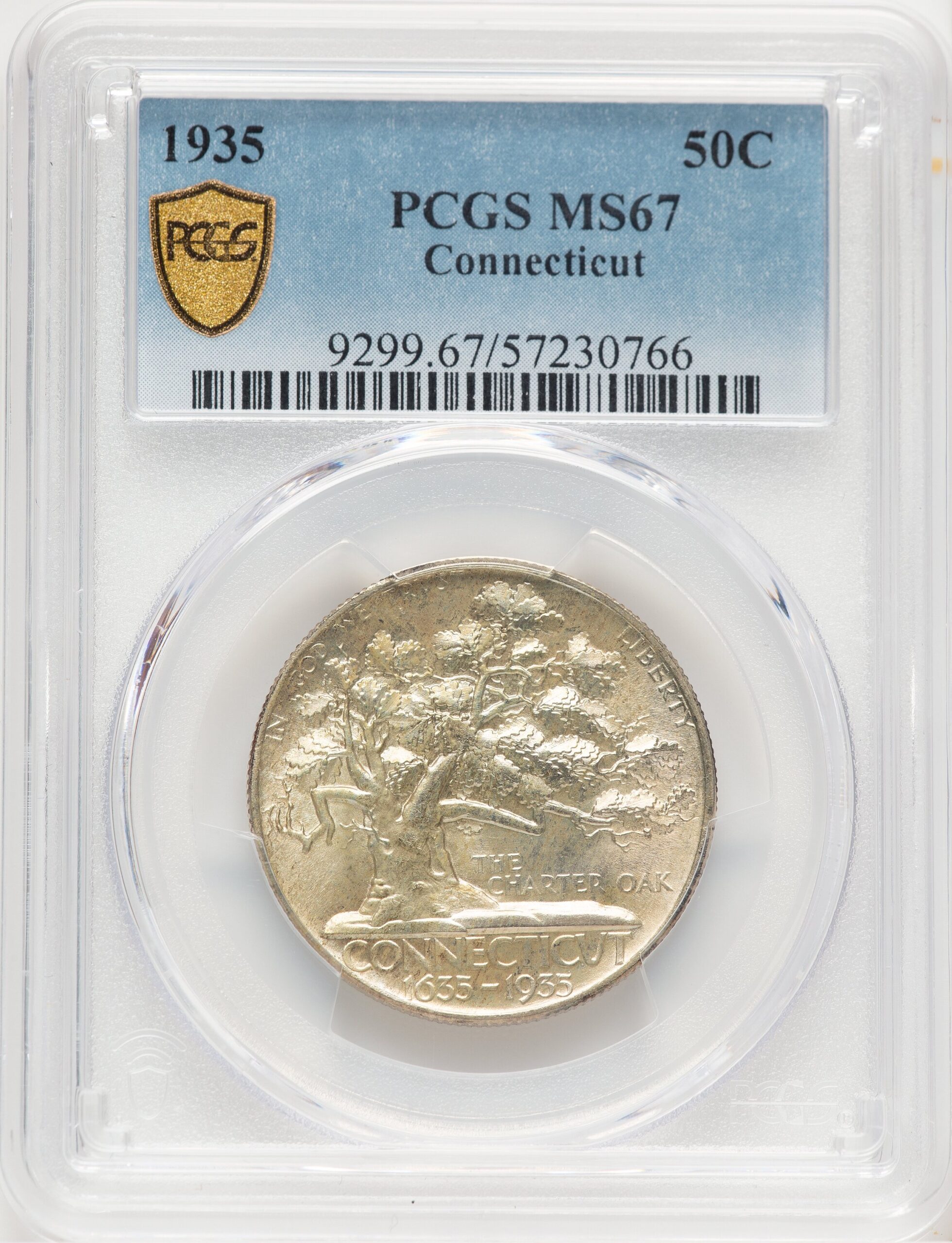 1935 50C Connecticut Commemorative Silver PCGS MS67 (779065006) 1935 50C Connecticut Commemorative Silver PCGS MS67 (779065006)