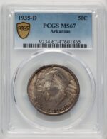 1935-D 50C Arkansas Commemorative Silver PCGS MS67 (773878001)