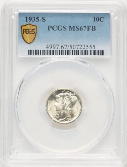 1935-S 10C FB Mercury Dime PCGS MS67 (779691006)