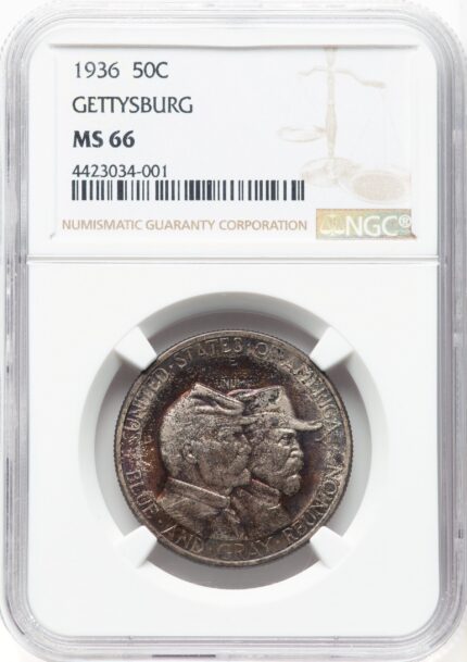 1936 50C Gettysburg Commemorative Silver NGC MS66 (910611016)