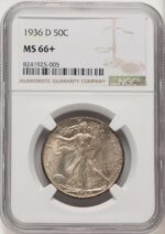 1936-D 50C Walking Liberty Half Dollar NGC MS66+ (520180009)