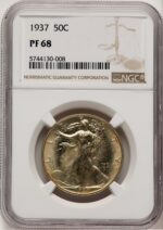 1937 50C Proof Walking Liberty Half Dollar NGC PR68