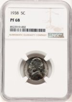 1938 5C Proof Jefferson Nickel NGC PR68