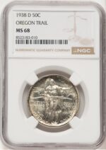 1938-D 50C Oregon Commemorative Silver NGC MS68 (777043001)