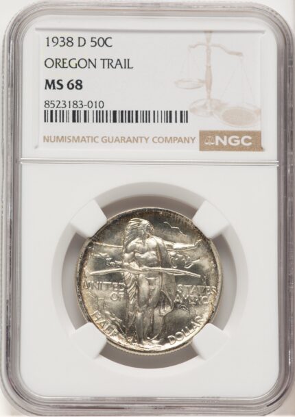 1938-D 50C Oregon Commemorative Silver NGC MS68 (777043001)
