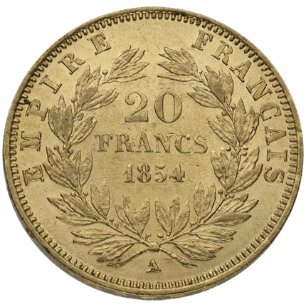 20 Franc French Napoleon III Gold Coin