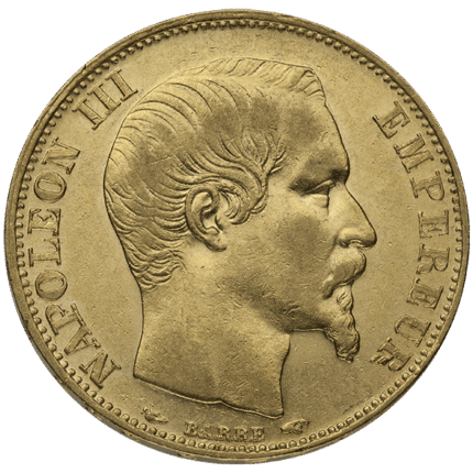 20 Franc French Napoleon III Gold Coin