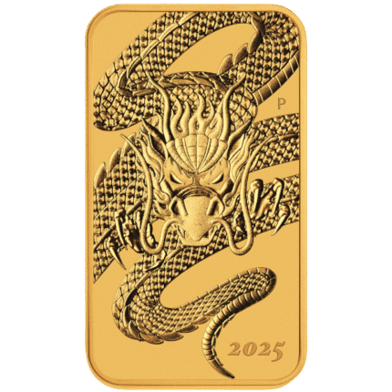 2025 1 oz Gold Perth Mint Dragon Rectangular Coin
