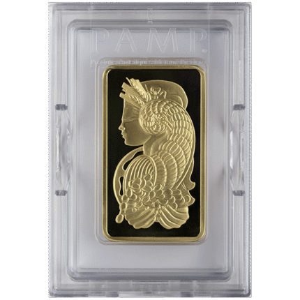 5 oz Gold Bar PAMP Suisse Lady Fortuna Veriscan® (w/Assay)